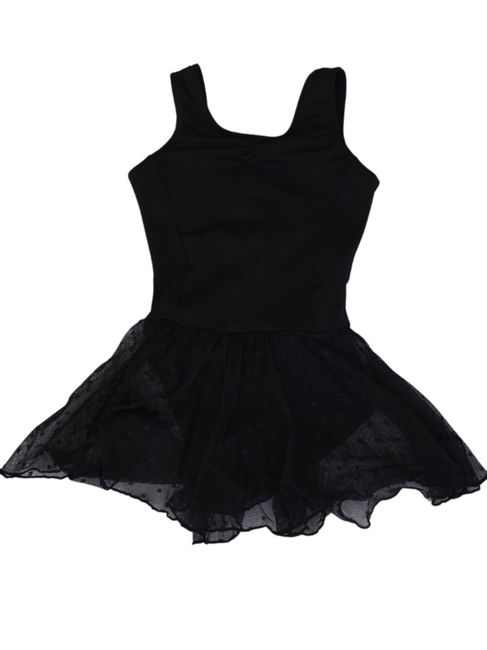 Capezio Black Girls' Dance Dress with Tulle Skirt